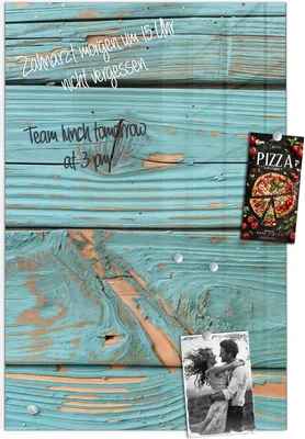 Produktbild von Magnettafel 40x60cm Pinnwand Whiteboard beschreibbar - Holzbretter Vintage