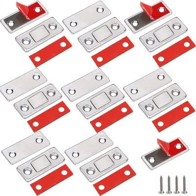 Produktbild von Magnetschnäpper Schranktür Magnet  8 Stück Ultra Dünn Tür Magnet Schublade Selbstklebend Tür Magnetverschluss Möbelmagnet Türverschluss für Balkontü Schrankmagnete Schiebetür Magnetschloss