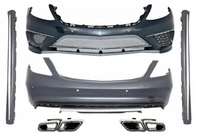 Produktbild von Bodykit für Mercedes S-Klasse W222 13-17 Stoßstange Seitenschweller S63 Look.