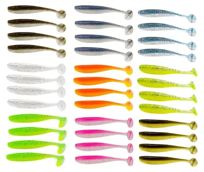 Productafbeelding van Set van 36 Gummifishes voor het Vissen op Barsch en andere Vissen