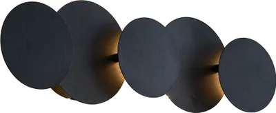 Produktbild von Moderne Wandleuchte Schwarz inkl  LED 3 Stufen Dimmbar 5 Lichter Sunrise