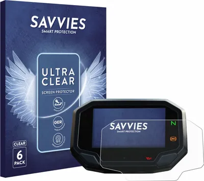 Produktbild von 6x Für Kawasaki Z900 2020-2021 Schutzfolie Savvies Displayschutz Display Schutz Folie Klar Transparent