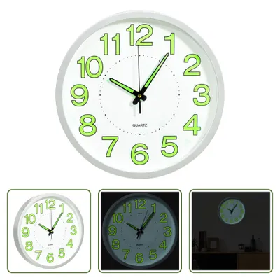 Immagine prodotto di The Living Store Orologio da parete luminoso bianco 30 cm