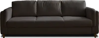 Produktbild von Lisa Design Brooke, 3-Sitzer Sofa, mit Schlaffunktion, aus Samt , Dunkelgrau