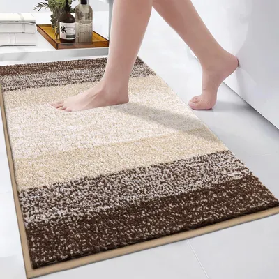 Productafbeelding van Grote badmat, 80 x 120 cm. Koffiebestendig, antislip, waterabsorberend, machinewasbaar. Microvezel, extra dik