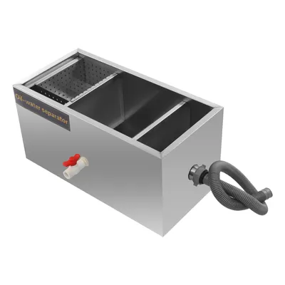Zdjęcie produktu dla Komercyjny separator tłuszczu, separator oleju ze stali nierdzewnej, gastronomiczny filtr tłuszczu separator tłuszczu pod zlewem dla fabryki restauracji kuchennych