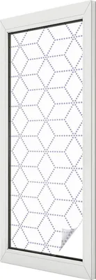 Zdjęcie produktu dla Folia witrażowa - 146x50 cm - wzór witrażowy - nieprzezroczysta dekoracyjna folia do ochrony prywatności - samoprzylepna, ochrona UV - fioletowe diamenty
