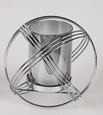 Produktbild von Formano Deko Windlicht Kugel 20cm silberfarbenem Metall Farbiges Glas Teelichter