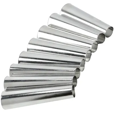 Produktbild von Backringe - Tortenringe - Rund - 9 cm Durchmesser - Set mit 8 - Metall - Silber