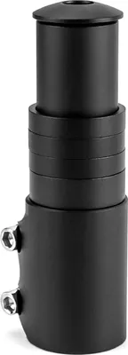 Image de Réhausseur de guidon de vélo Adaptateur de potence en aluminium 28.6mm 124mm noir