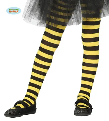 Produktbild von Bienenstrumpfhose, gelb-schwarz gestreift, Outfit 5-9 Jahre