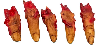 Produktbild von 5 Abgetrennte Finger Halloween Requisiten Gefälschter Daumen Finger Halloween Dekorationen Horror Requisiten Körperteile Halloween Beängstigend Kniffliges,