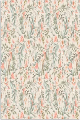 Produktbild von MuchoWow® Poster Blumen - Pastell - Blätter 80x120 cm - Papierdruck