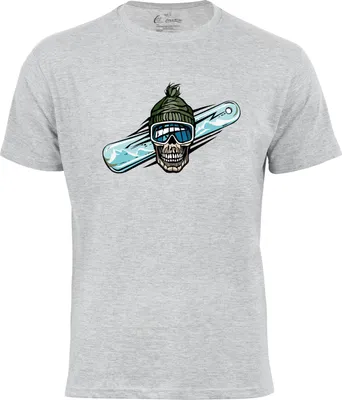 Produktbild von Cotton Prime® T-Shirt Skull on Snowboarding S grau
