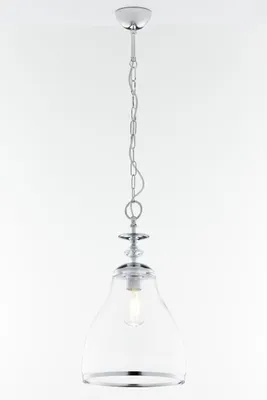 Produktbild von JUPITER Hängeleuchte ISLA Modern 1-flammig E27 Chrom Silber Glas Stahl Metall