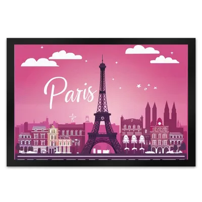 Produktbild von Paris Skyline Fußmatte XL in 40x60 cm