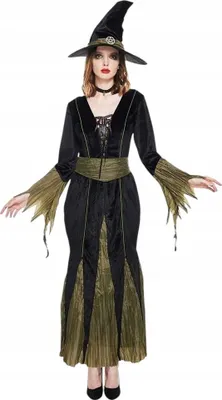 Zdjęcie produktu dla Eraspooky Kostium Wiedźmy Czarownicy Dla Dorosłych Rozmiar S Halloween