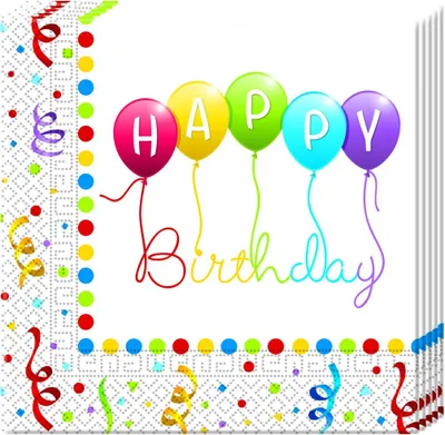 Produktbild von Happy Birthday Servietten 33x33cm 20St