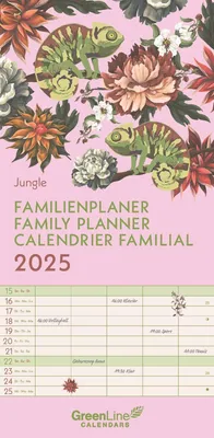 Produktbild von GreenLine Jungle 2025 Familienplaner - Wandkalender - Familien-Kalender - 22x45