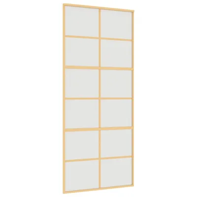 Produktbild von vidaXL Schiebetür Golden 90x205 cm Matt ESG-Glas und Aluminium