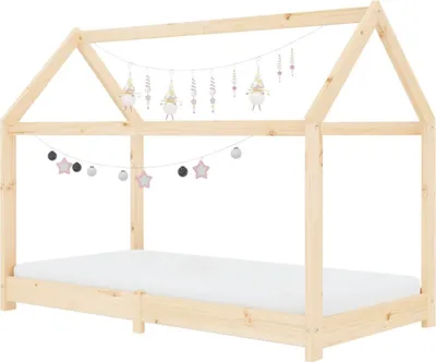 Produktbild von "Winterschlussverkauf "Kinder-Bettgestell - CLORIS - Jugendbett eleganten Design - Massivholz Kiefer 70 x 140 cm - NeuMöbel3125779