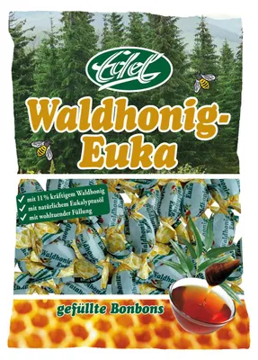 Zdjęcie produktu dla Cukierki z miodem leśnym Euka z intensywnym smakiem miodu leśnego 90 g
