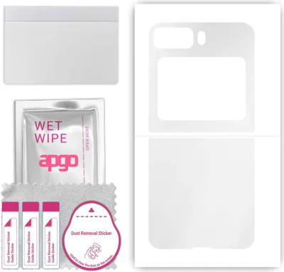 Produktbild von apgo Rückseite Schutzfolie, klar, kompatibel mit Motorola Razr 2022, Hinten Hydrogel-Displayschutzfolie mit Positionierhilfe, kratzfest, einfache Montage