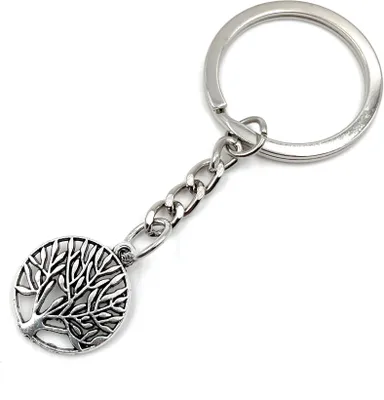 Produktbild von Onwomania Lebensbaum Baum des Schlüsselanhänger Metall Glücksbringer in Alu Geschenkbox, ideal zum Verschenken