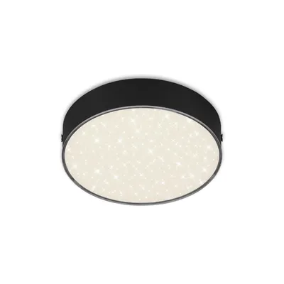 Obrázek produktu pro LED stropní světlo kulaté hvězdné nebe 11W černý kov 15,7cm 4000K Briloner