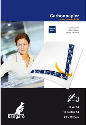 Immagine prodotto di kangaro K-7900086 kangaro Durchschreibepapier, DIN A4, 10 Blatt, blau