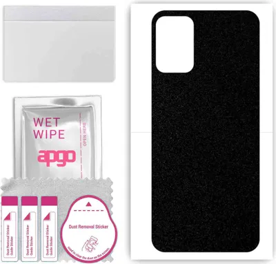 Produktbild von apgo Rückseite Schutzfolie, Skin, kompatibel mit Meizu mBlu 10, Hinten Displayschutzfolie aus Vinylfolie, kratzfest, einfache Montage - Mattschwarz