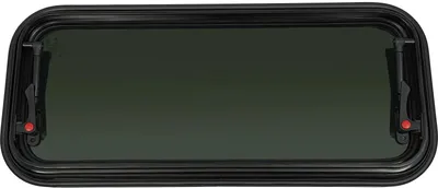 Produktbild von Wohnmobil/Wohnwagen Fenster - Ausstellfenster 72,4 x 32,5 cm - Integrierter Insektenschutz & Verdunkelung - Aluminiumlegierung - Für 30–40 mm Wandstärke - Schwarz
