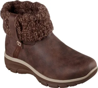 Produktbild von Skechers Slip-Ins Relaxed Fit  Enkellaarsjes Plat - Donkerbruin - Maat 41