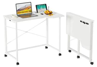 Image de Bureau rabattable avec emplacement pour tablette, 90 x 56 cm