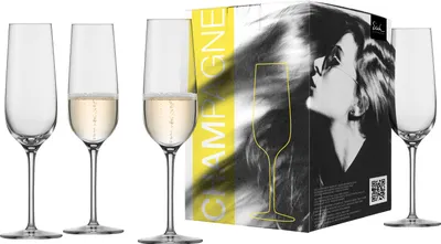 Zdjęcie produktu dla Eisch Vorteilset 2 Stück 4 Sektgläser 550/7 im Geschenkkarton VINEZZA 25505070 und Geschenk + Spende