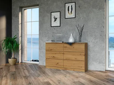 Produktbild von Kommode, 120/140 cm Breiten,  6 Schubladen
