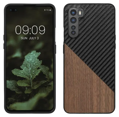 Produktbild von kwmobile Hülle kompatibel mit OnePlus Nord - Handyhülle - Handy Schutzhülle - Smartphone Cover - Dunkelbraun Schwarz