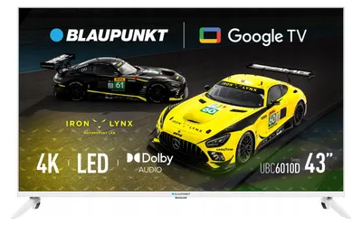 Zdjęcie produktu dla Blaupunkt 43UBG6010S, 109,2 cm (43"), 3840 x 2160 px, 4K Ultra HD, LED, DVB, DVB-C, DVB-S2, DVB-T, DVB-T2, Biały