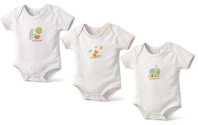 Produktbild von Baby Kurzarmbody 3er-Pack 100% Baumwolle Bodys Kurzärmelig; Weiß/12-18 Monate