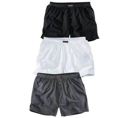 Produktbild von 3er-Pack Herren Boxershorts H.I.S aus Baumwolle Weiter-Boxer Herrenslips Stretch Männer Unterhosen, Gr.  4