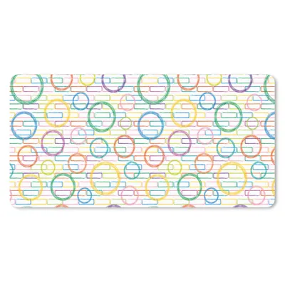 Produktbild von MuchoWow® Schreibtischunterlage Wand - Kreis - Muster 80x40 cm - XXL Mauspad - Gaming Mauspad