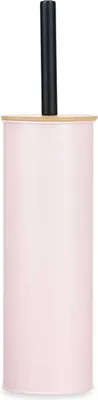 Produktbild von BERILO | Toilettenbürste - Toilettenbürstengarnitur - 9 x 9 x 28 cm - Rosa - Klobürste - mit Bambusdeckel