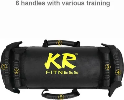 Image de 10kg sac de sable fitness haltérophilie entraînement sac de sable kettlebells avec poignées, haltères d'haltérophilie pour l'entraînement à domicile, fitness, yoga