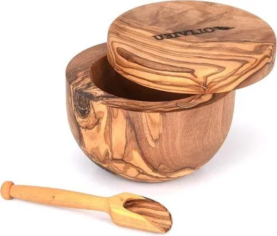 Image de Petit pot à épices en bois, 10 cm de diamètre, magnétique