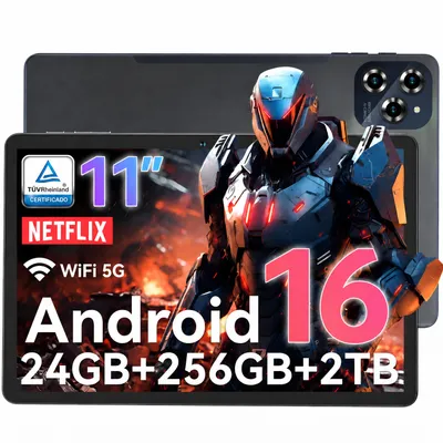 Imagen del producto de Tablet TABWEE 2026 W90 de 11" con Android 16, Dual SIM 4G, WiFi 5G, batería de 8000 mAh, 24+ 256GB, Widevine L1,carga de 18 W y pantalla FHD