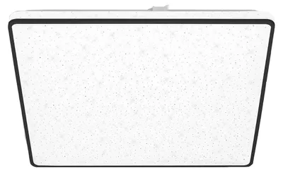 Productafbeelding van BRILONER LINO LED plafondlamp, sterrenmotief, achtergrondverlichting, zwart, 37 x 37 x 5 cm