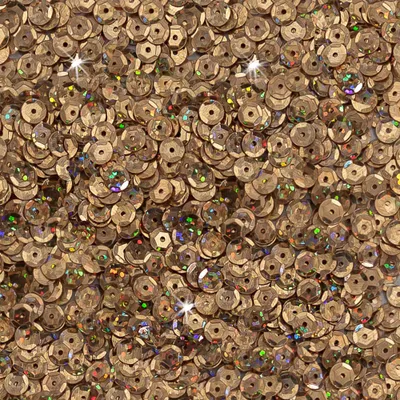 Produktbild von Oblique Unique 1400 Pailletten Konfetti gewölbt - champagner Glitzereffekt