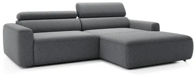 Obrázek produktu pro Selsey Fando – rohová sedačka s možností rozložení na lůžko, tvar L, 4 místa, opletená šedá barva, šířka 252 cm, provedení pro pravou stranu