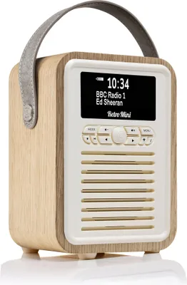 Image de VQ Retro Mini Digitalradio DAB+/FM Bluetooth USB, 5W, tragbar, Beige