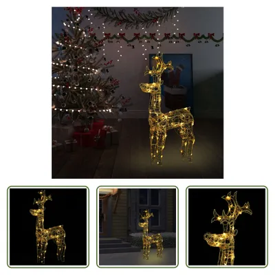 Produktbild von The Living Store LED-Rentier Weihnachtsdeko 90 LEDs 60x16x100 cm Acryl